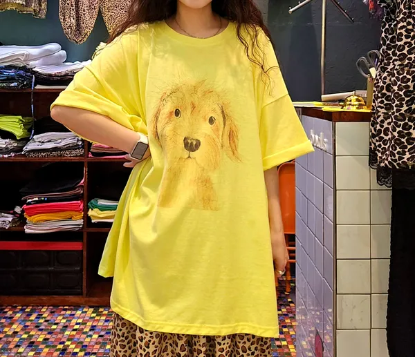 Cute Dog Print Loose T-Shirt