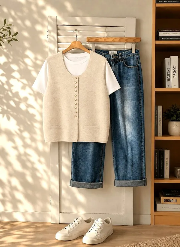 Stylish Minimalist Women's Vest Jacket - Comfortable and Versatile