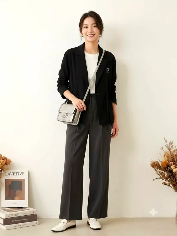 Elegant Black Women's Top - Fashionable and Casual Style