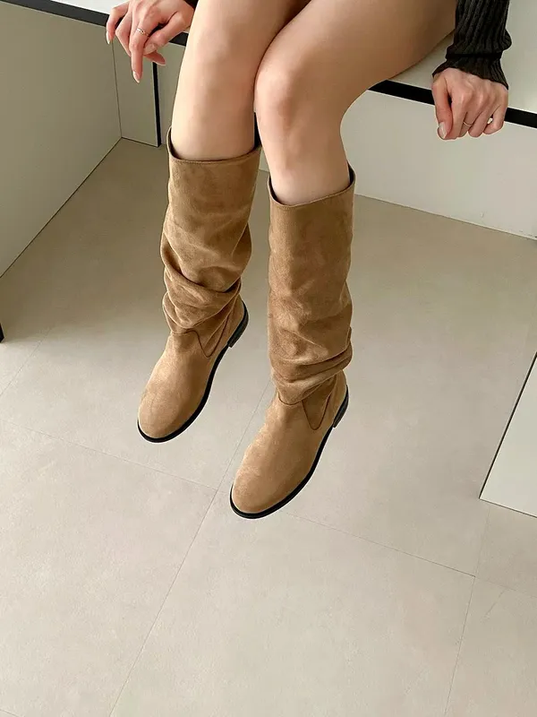 Fashionable Suede High Boots - Comfortable and Versatile Size 225（35）230(36)235(37)240(38)245(39)250(40)