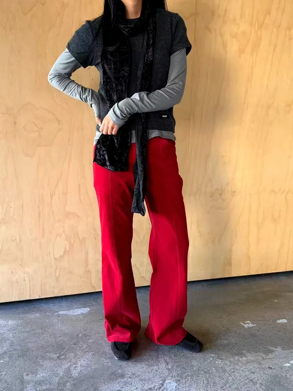 Stylish Casual Red Pants - Comfortable and Versatile