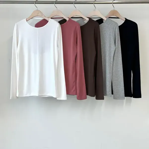 Minimalist Basic Long Sleeve T-Shirt, Comfortable and Breathable for Various Occasions
