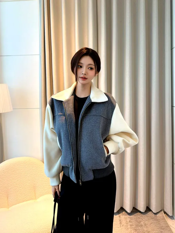 Stylish Patchwork Women's Jacket - Warm and Comfortable