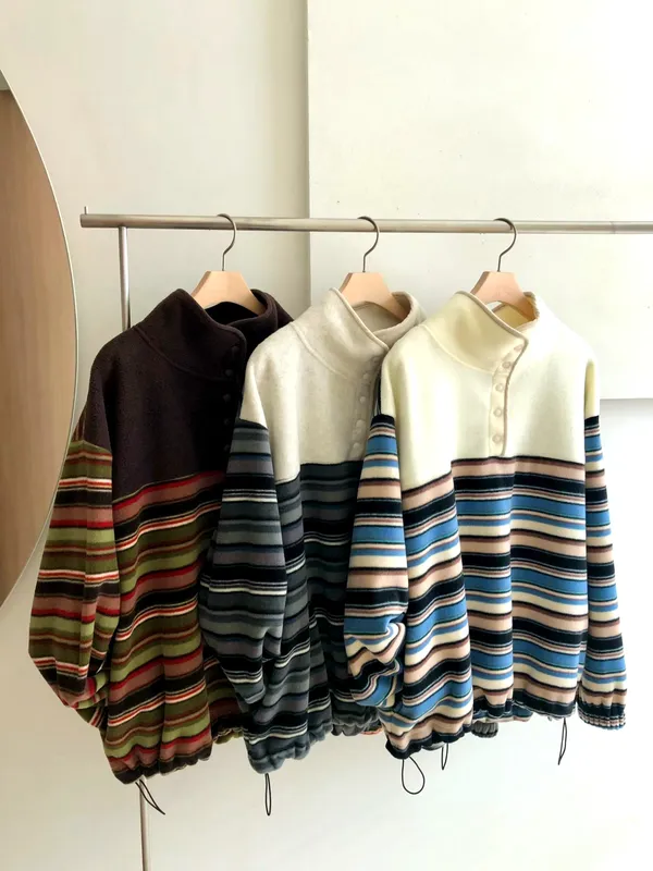 Fashionable Striped Women's Top, Comfortable and Versatile