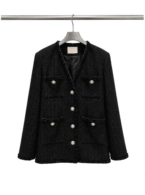 Stylish and Elegant Women's Coat, Classic Black Design