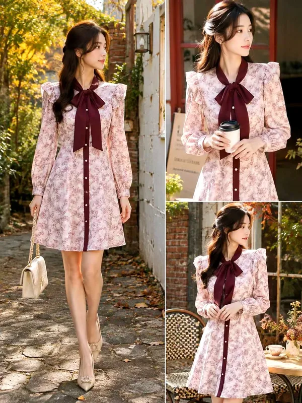 Elegant Floral Dress - Fashionable and Perfectly Matched