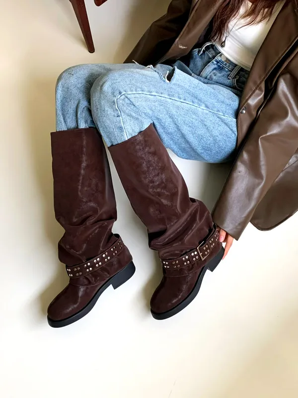 Stylish Women's Knee-High Boots - Comfortable and Versatile for Fall and Winter