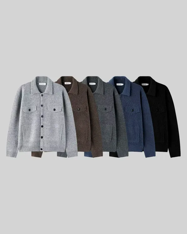 Stylish Men's Knitted Cardigan Jacket, Comfortable and Versatile