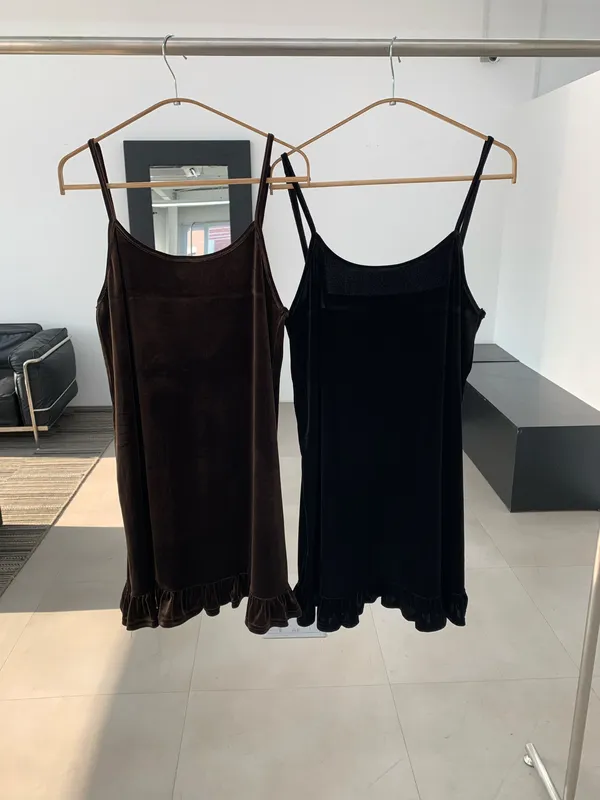 Soft and Comfortable Velvet Cami Dress
