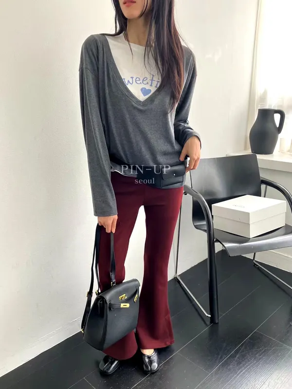 Loose V-Neck Women's Top, Comfortable Casual Style
