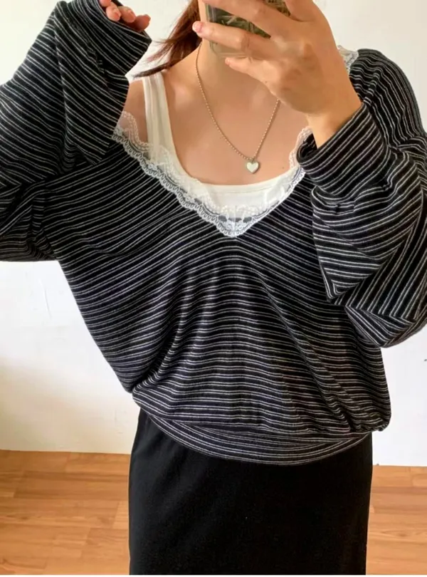 Fashionable Striped Women's Top, Comfortable and Breathable, Perfect Match