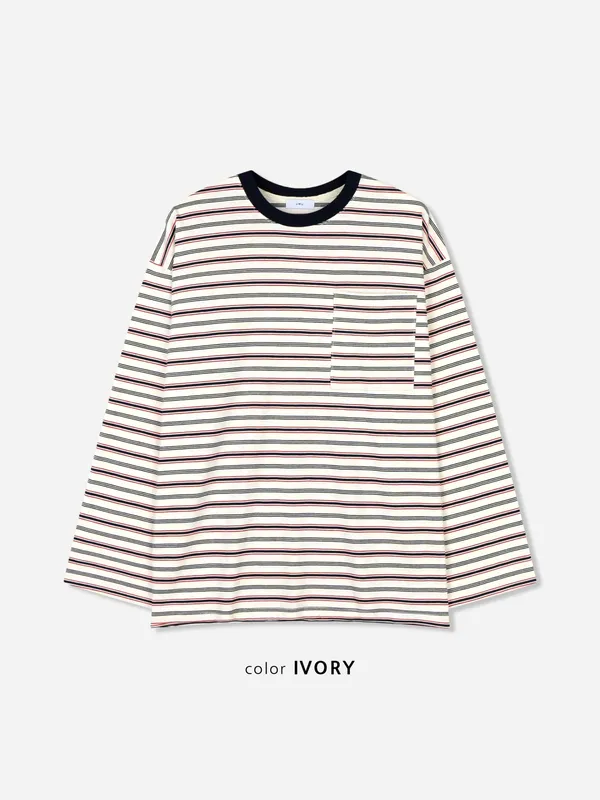 Striped Men's Top, Comfortable Casual Style