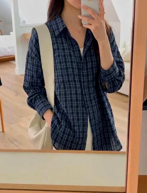 Stylish Plaid Shirt - Effortlessly Chic and Breathable