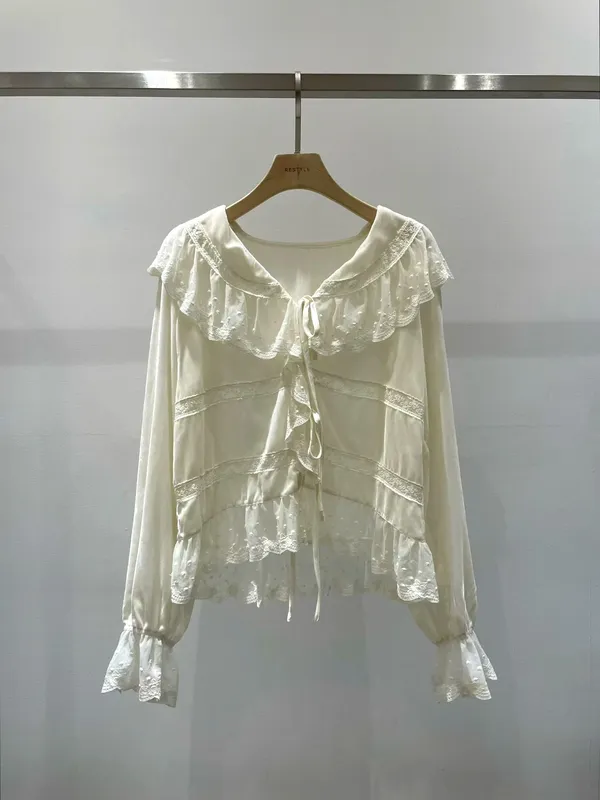 Elegant Lace Trim Women's Shirt, Lightweight and Breathable, Perfect Match