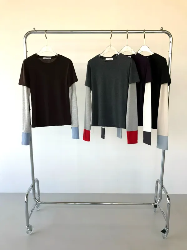 Stylish Patchwork Long Sleeve T-Shirt - Comfortable and Versatile
