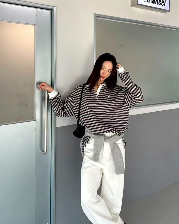 Striped Loose Fit T-Shirt, Casual and Versatile