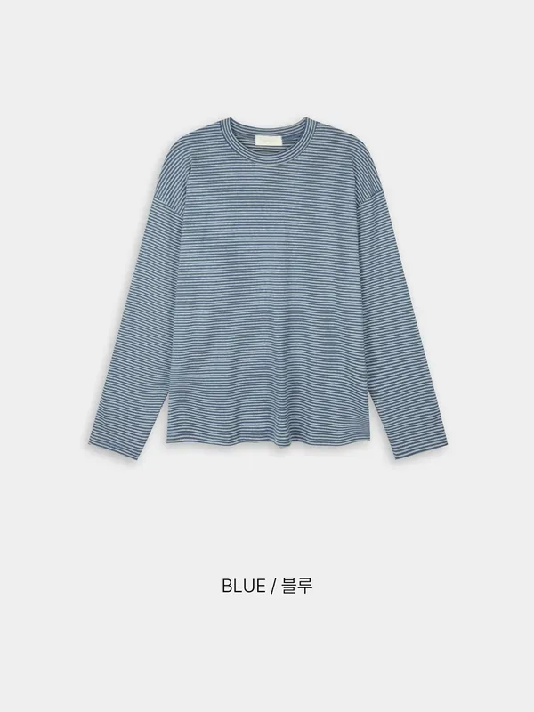 Blue Striped Long Sleeve T-Shirt - Comfortable and Stylish