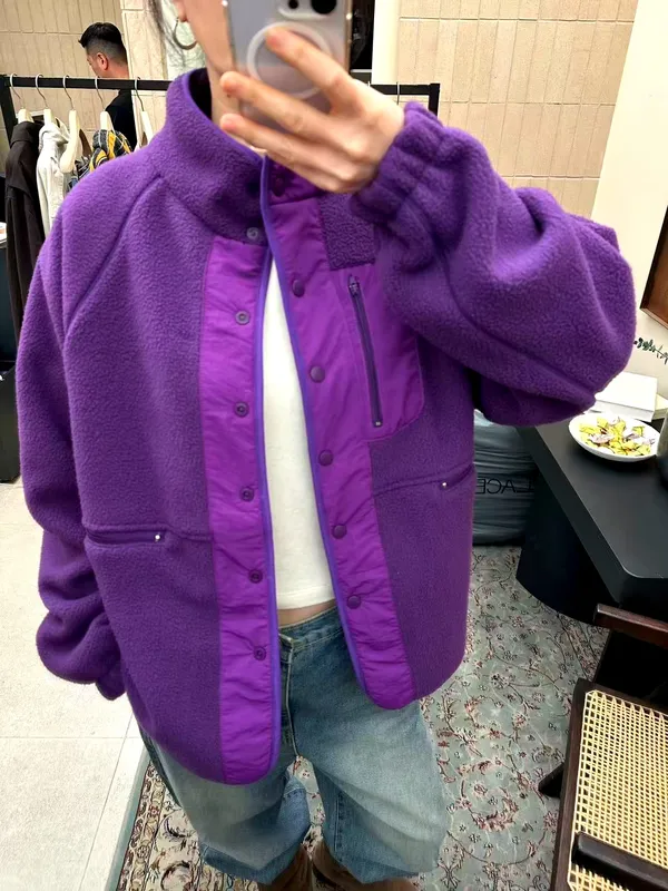 Stylish Purple Women's Jacket - Warm and Comfortable for Fall and Winter