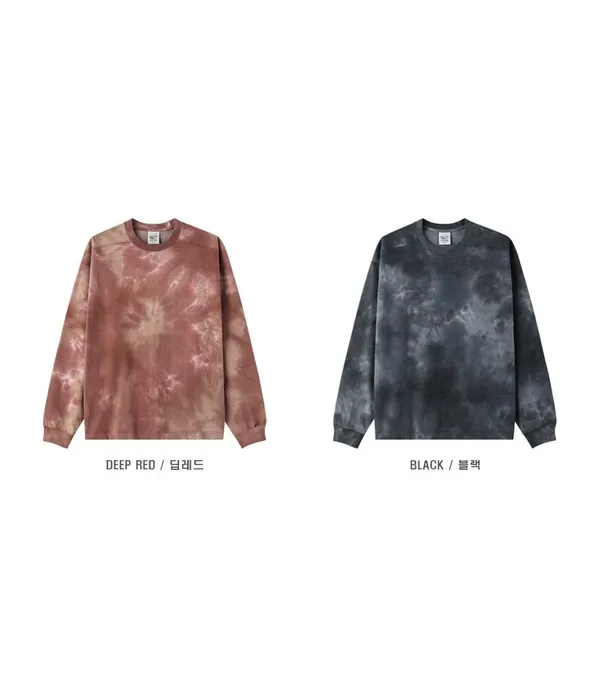 Deep Red and Black Gradient Long Sleeve T-Shirt