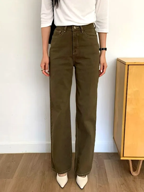 Fashionable High-Waisted Wide-Leg Pants - Comfortable and Versatile for Elegant Style