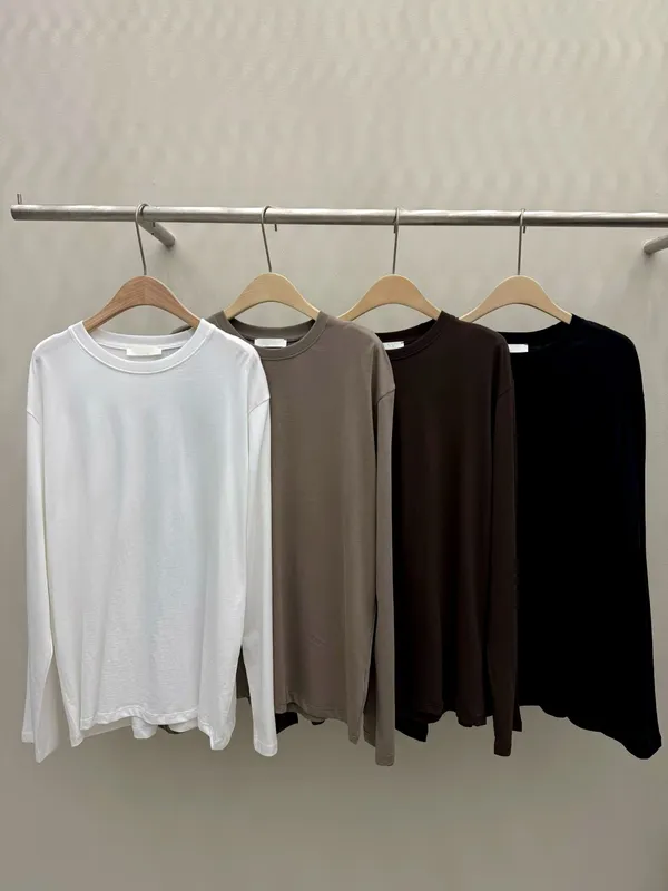 Simple Style Long Sleeve T-Shirt, Comfortable and Versatile