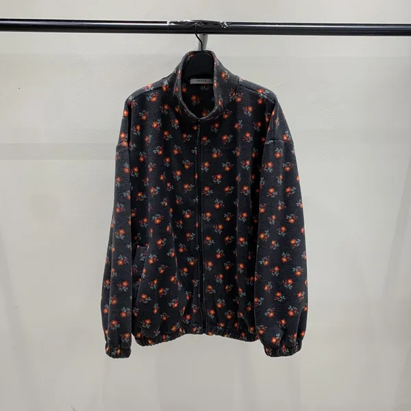 Floral Pattern Zipper Jacket, Comfortable and Stylish