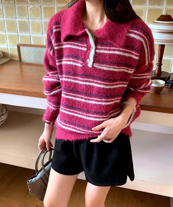 Striped Sweater for Women - Warm, Comfortable, and Fashionable