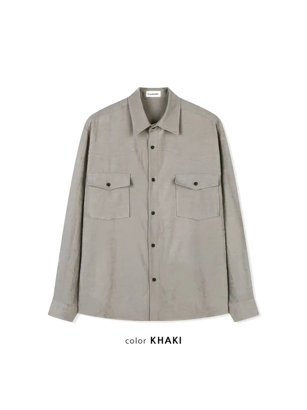 Stylish Khaki Men's Top - Comfortable and Versatile