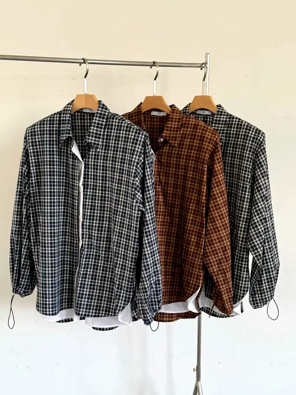 Trendy Plaid Women's Shirt, Effortlessly Matches Various Styles Sale) NB 20,000