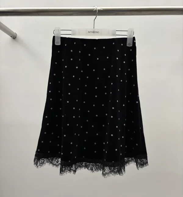 Elegant Polka Dot Lace Midi Skirt - Showcase Your Charming Aura