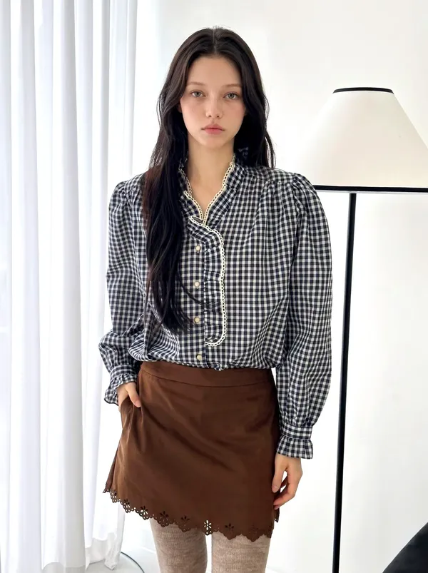 Elegant Checked Shirt to Showcase Feminine Charm