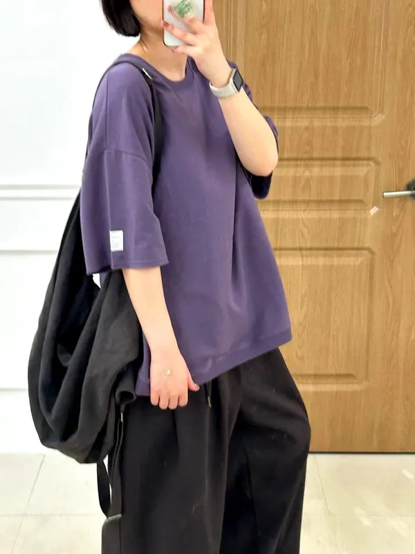 Loose Purple T-Shirt, Comfortable and Stylish, A Summer Essential