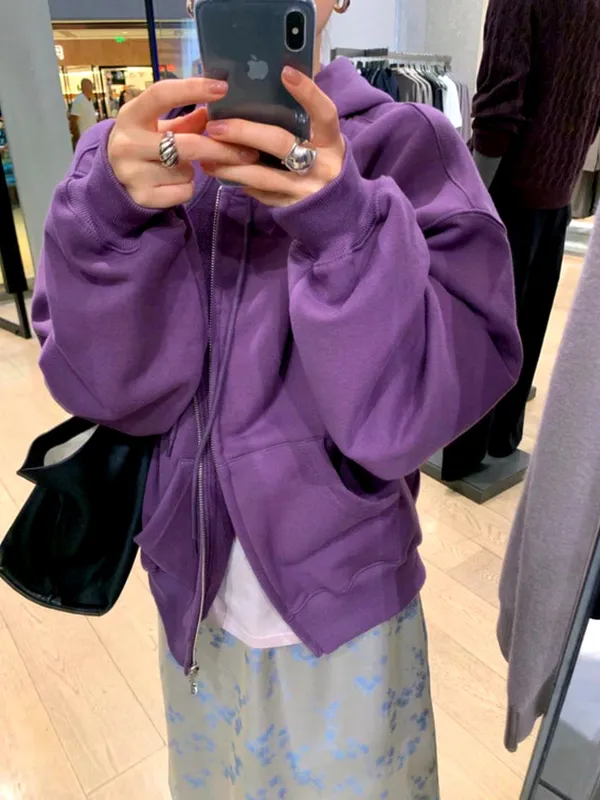 Stylish Purple Women's Jacket - Comfortable Casual Style