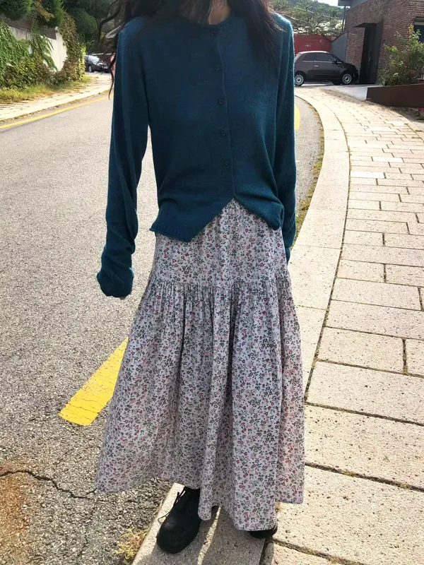 Refreshing Floral Maxi Dress - Elegant and Comfortable Women's Skirt