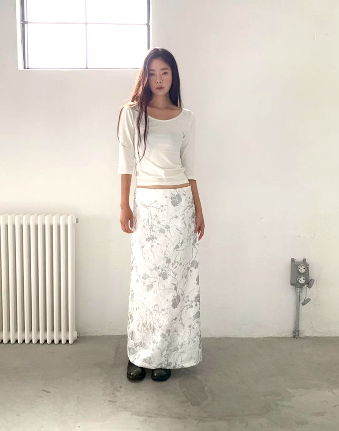 Elegant Floral Printed Maxi Dress, Showcasing Feminine Charm