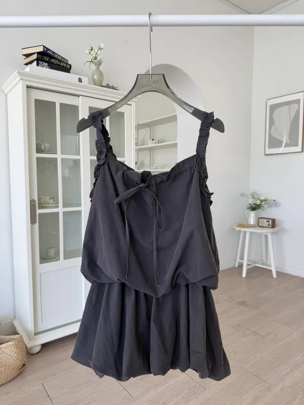 Elegant and Minimalist Strappy Dress, Lightweight and Comfortable