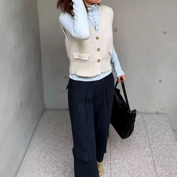 Fashionable Women's Vest Jacket, Comfortable and Versatile for Spring and Autumn