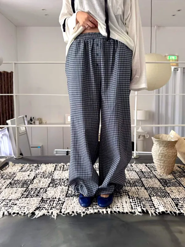 Casual Plaid Women's Pants - Comfortable and Loose Design