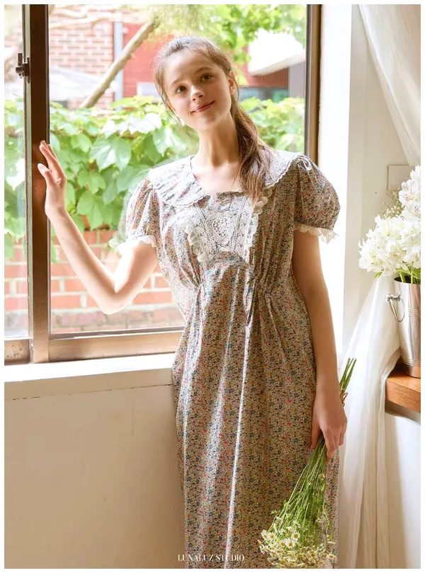 Fresh Floral Dress - Elegant and Comfortable, Perfect for Summer