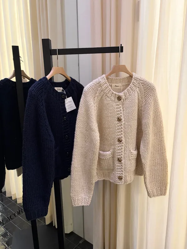 Korean Style Hand-Woven Cardigan, Warm and Comfortable