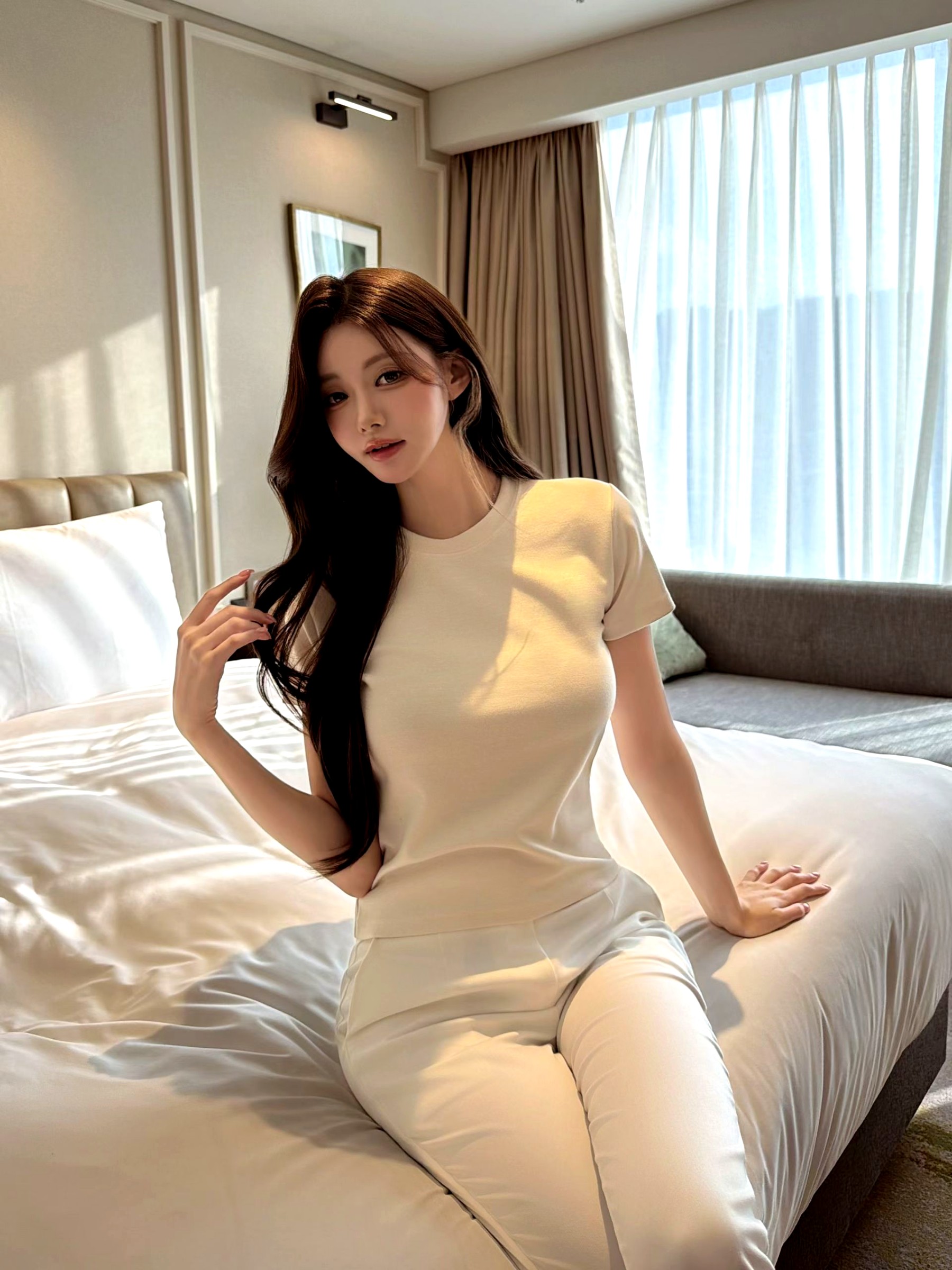 미니멀리스트 편안한 여성용 상의, 일상 착용에 적합