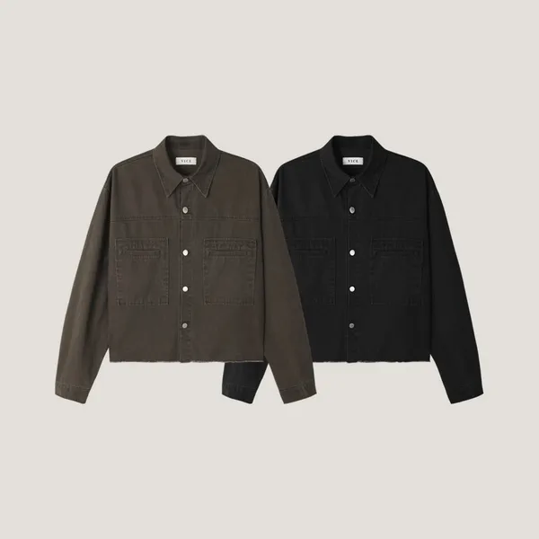Stylish Casual Denim Jacket, Available in Classic Black and Brown Colors