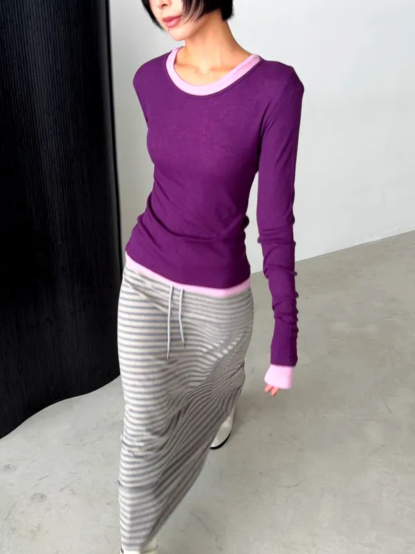 Stylish Purple Women's Top, Comfortable and Versatile