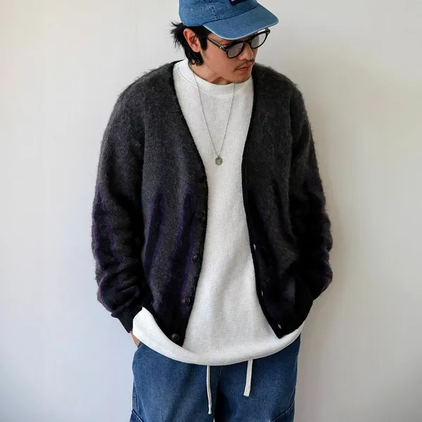 Stylish Men's Cardigan Jacket, Comfortable Plush Material