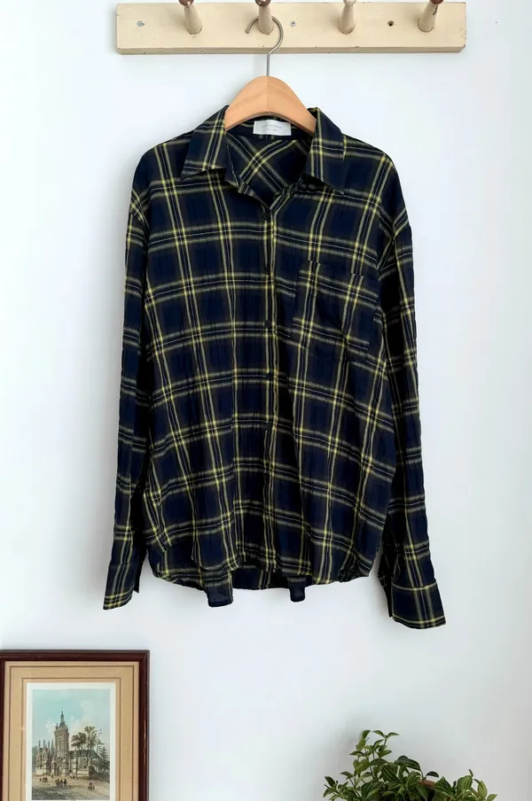 Classic Plaid Women's Top - Comfortable, Breathable, and Fashionable