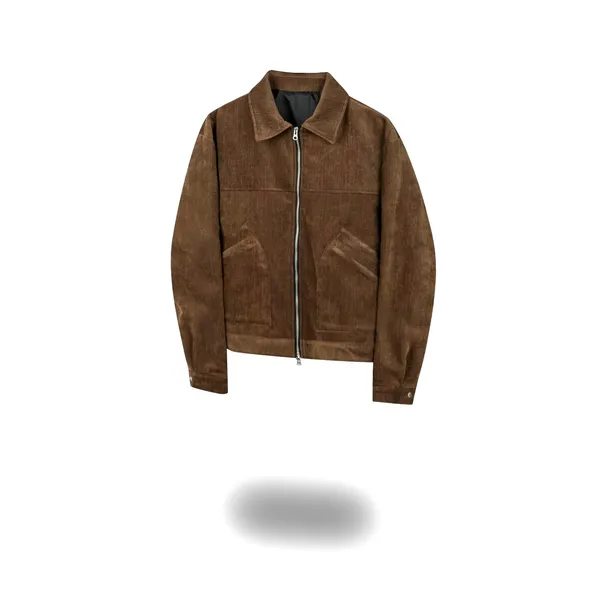 Men's Brown Suede Top, Fashionable Casual Style