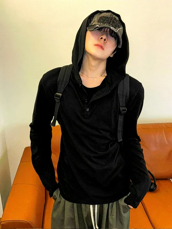 時尚男士連帽上衣，舒適休閒風