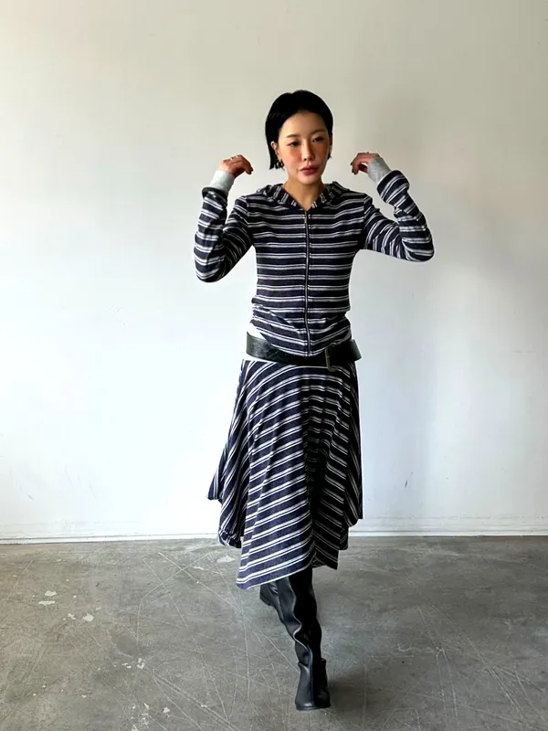 Striped Women's Outfit, Fashionable Casual Style