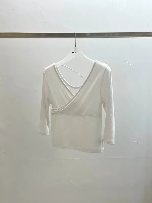 Minimalist white women's top, comfortable and breathable, perfect match.