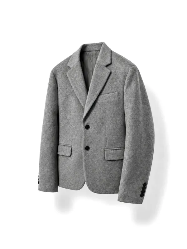 Classic Gray Men's Suit Jacket - Elegant and Stylish